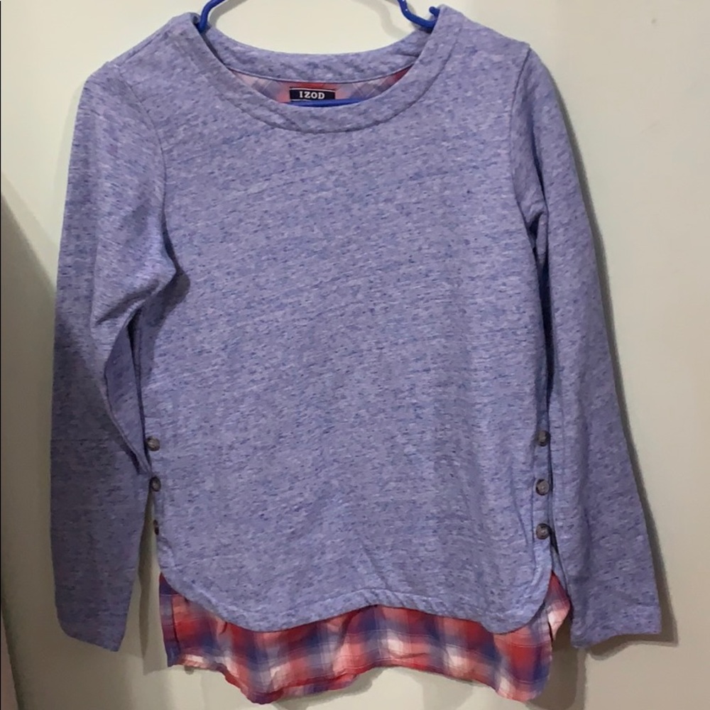 IZOD Long Sleeve With Plaid Bottom